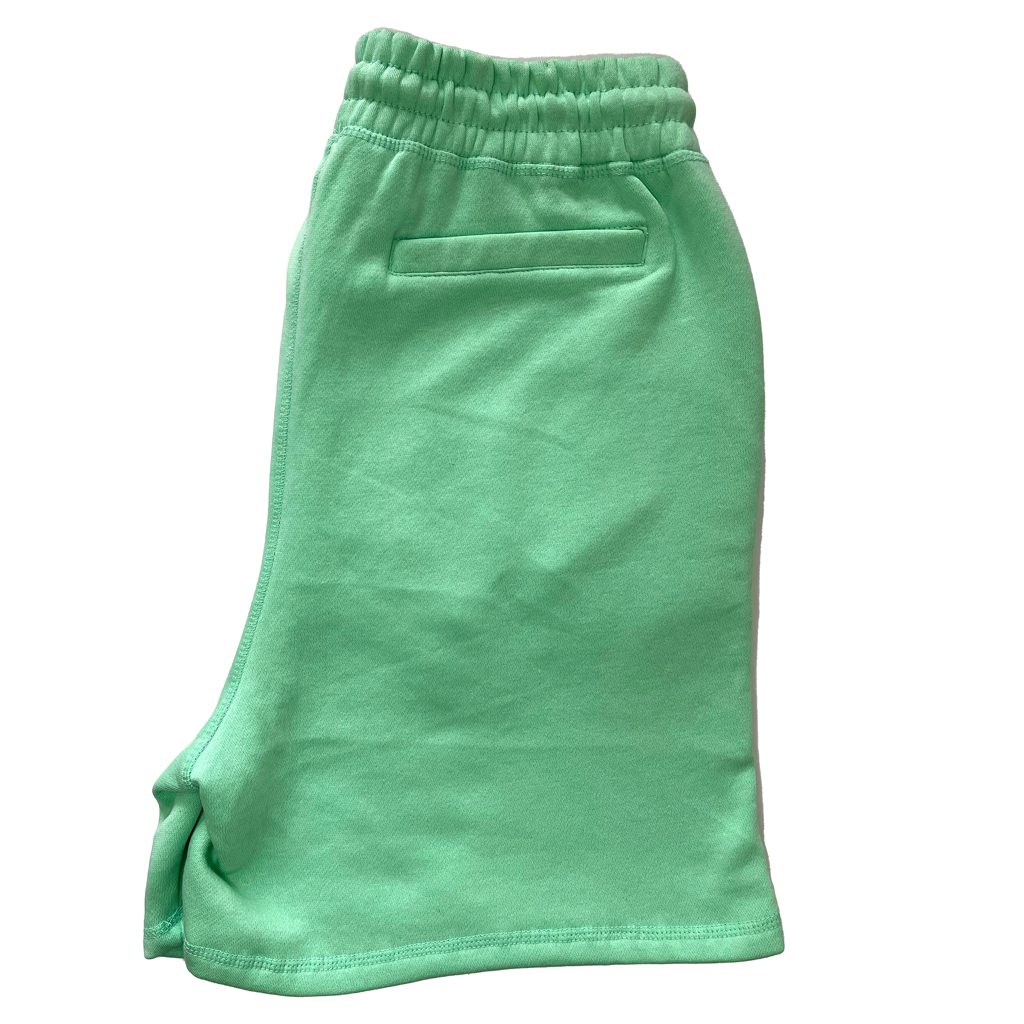 Back pocket view of Mint Hustle Shorts